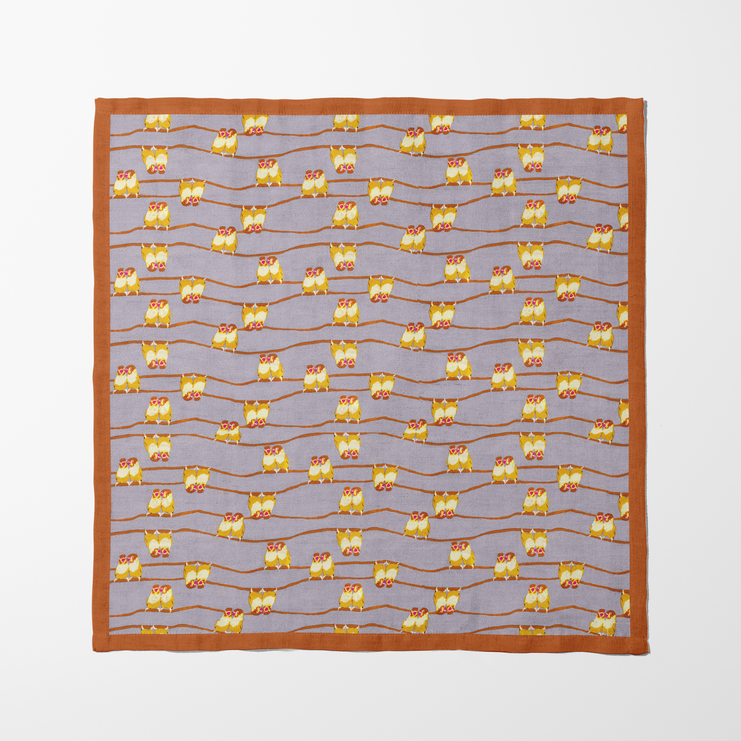 Love Birds Napkin in Organic Cotton Voile