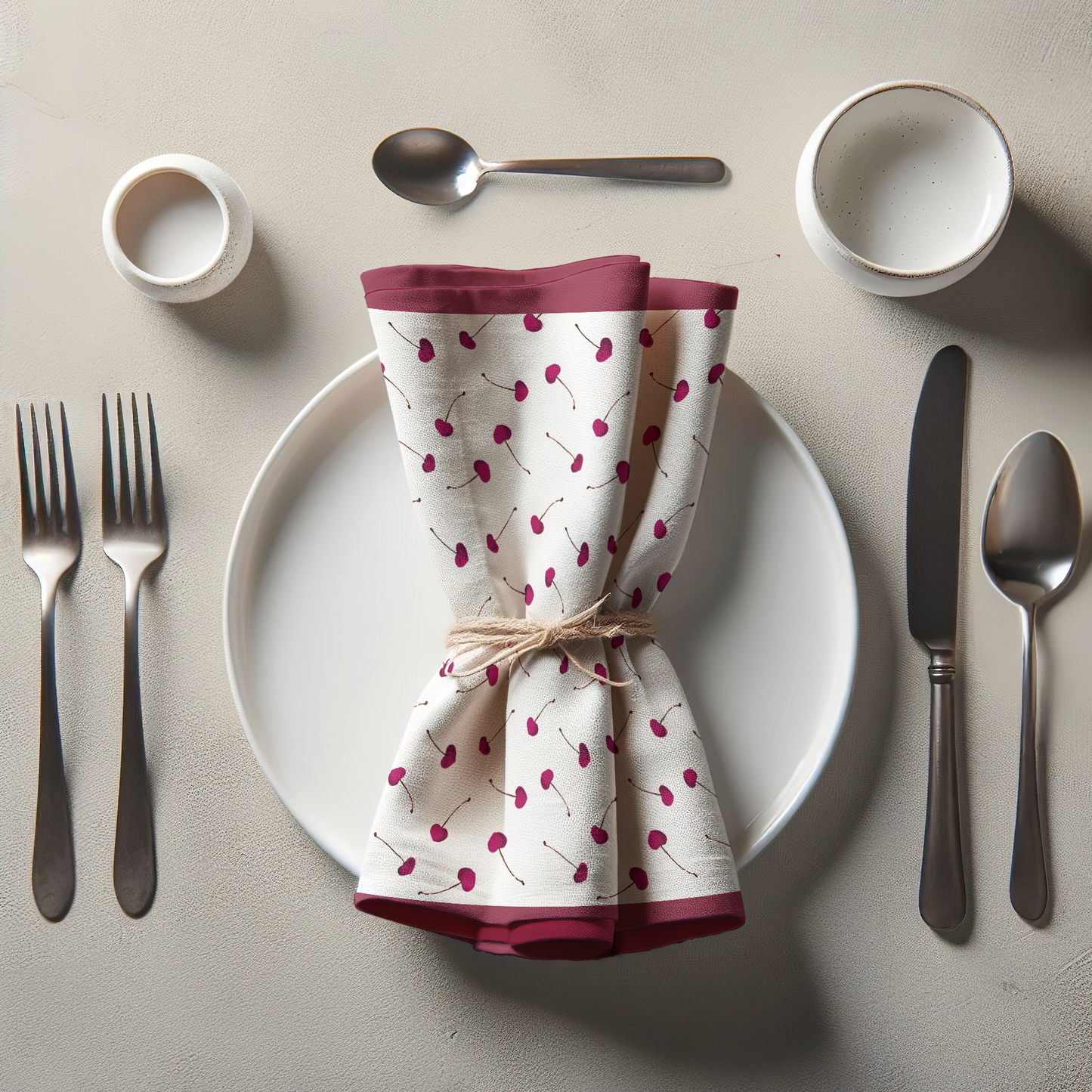 Heart Cherries Napkin