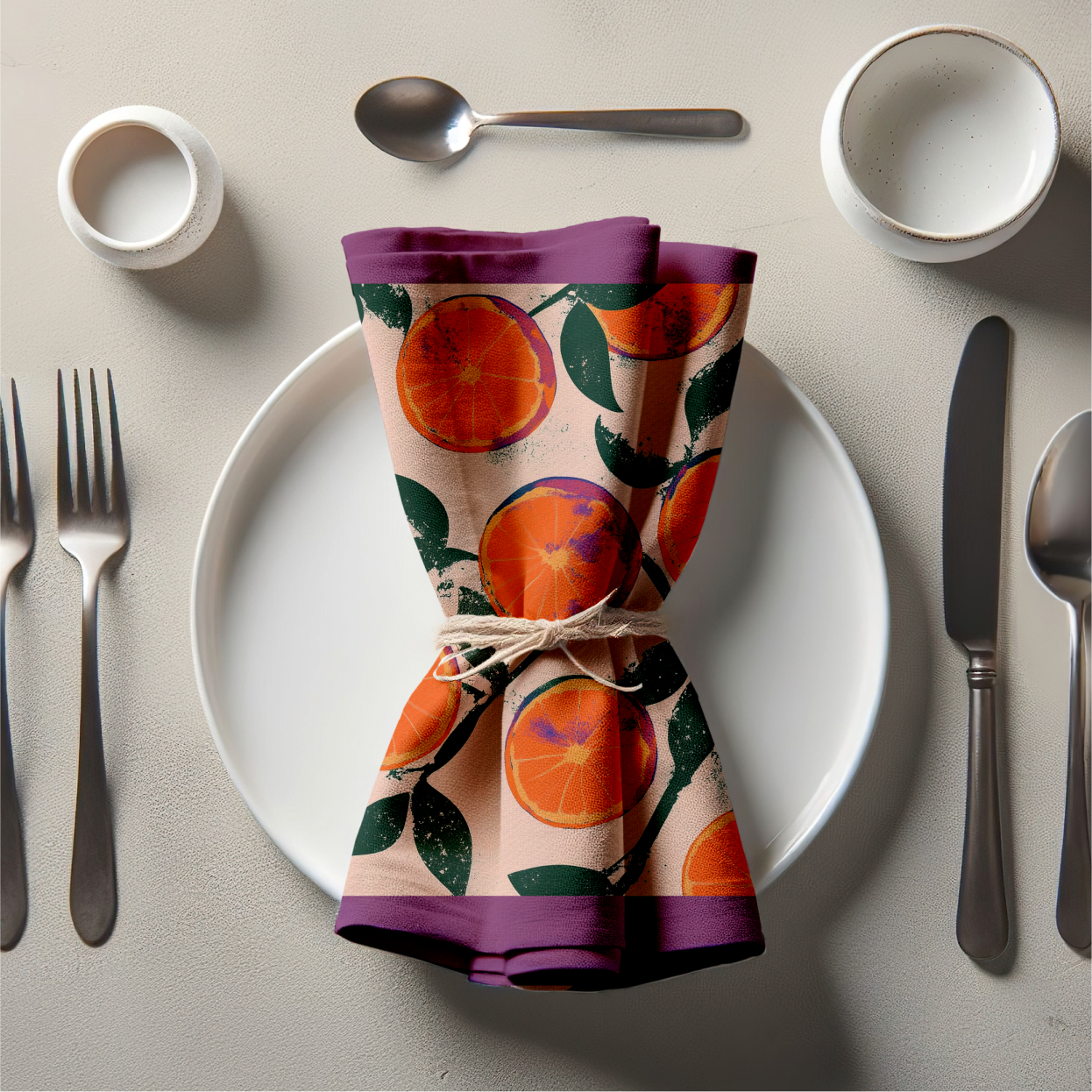 California Orange Napkin in Rich