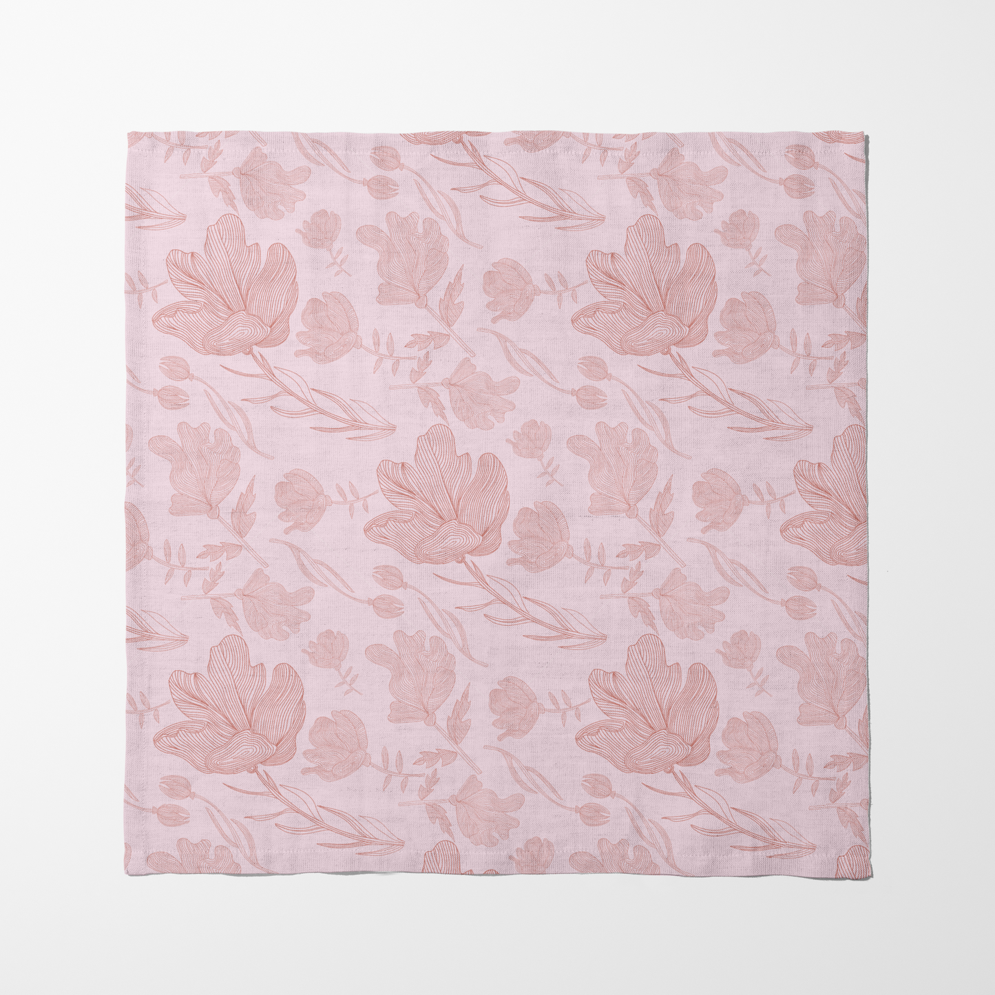 Summer Flowers Napkin in Light Pink