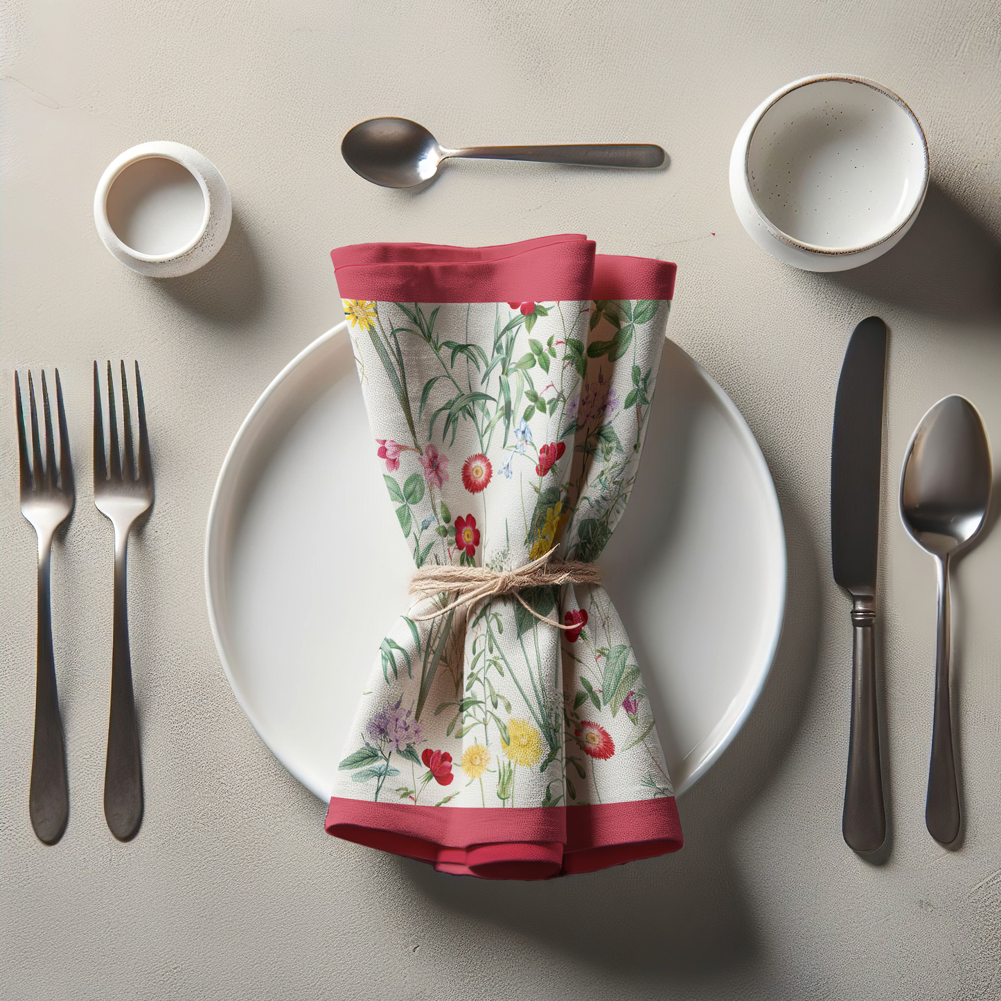 Napkin - Wild in White