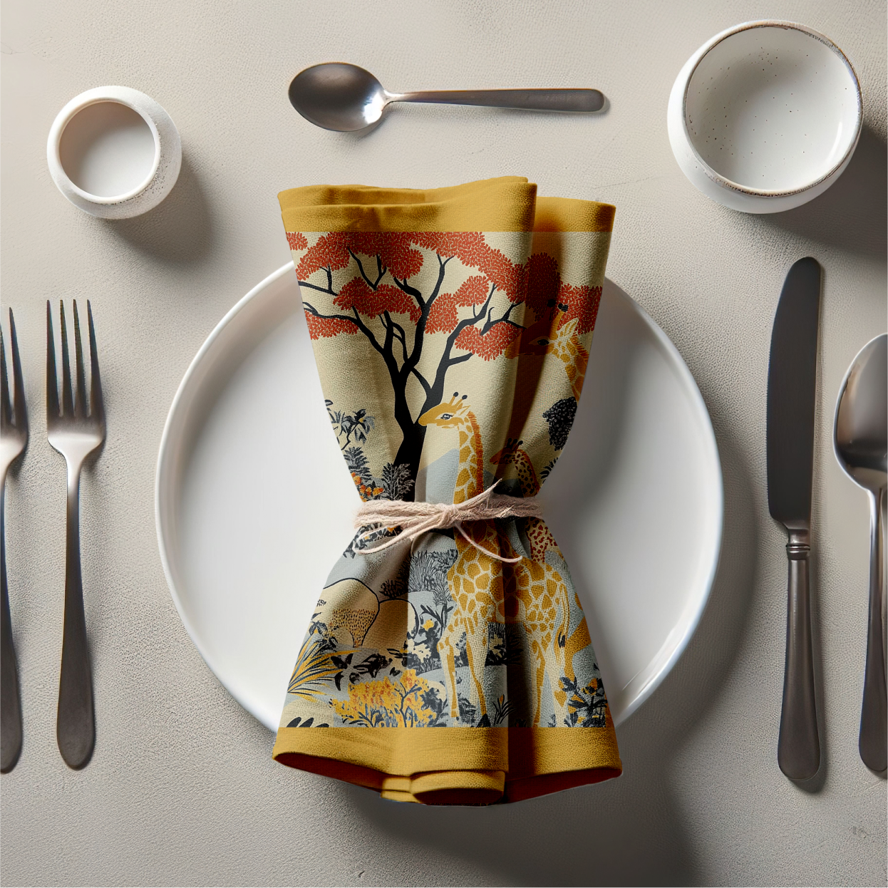 Serene Safari Napkin in Gilded Honey