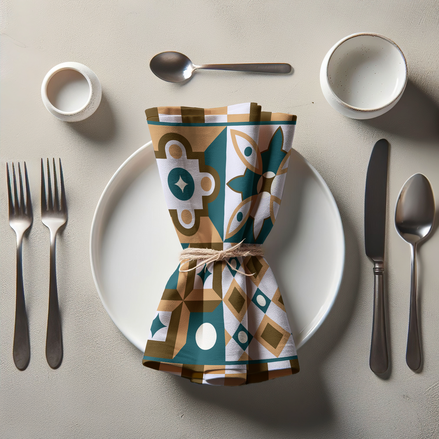 Teal Oporto Napkin in Lightweight Linen