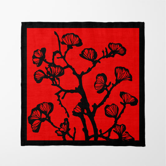 Nature's Calligraphy Napkin in Plunge