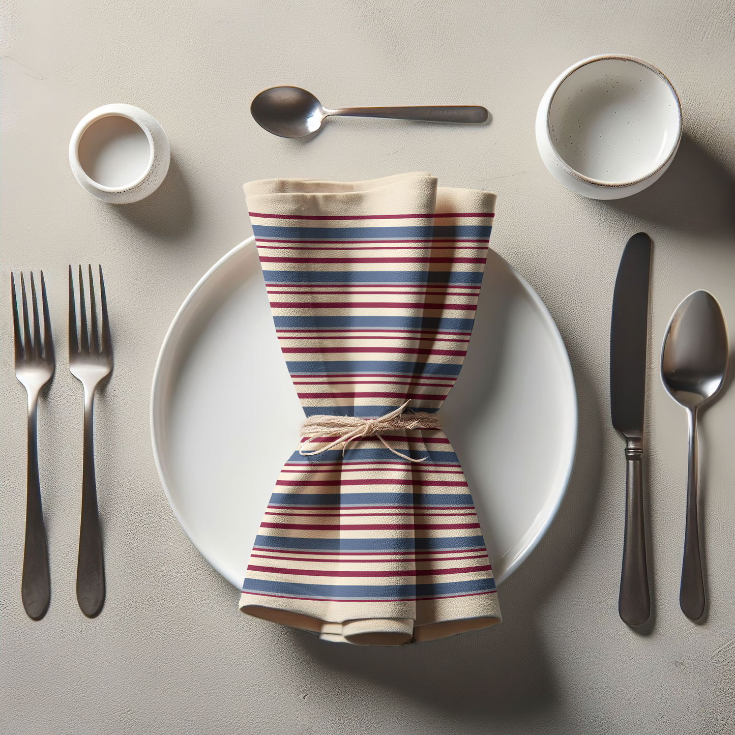 Brilliant Stripe Napkin in Lightweight Linen