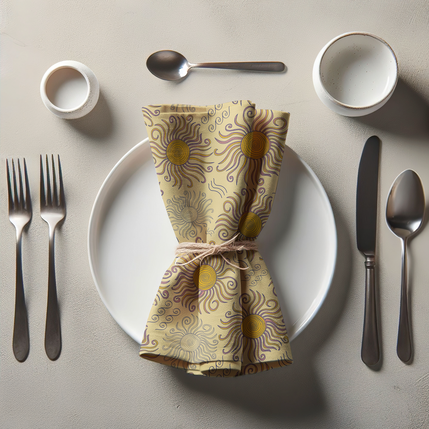 Sunny Summer Napkin in Light Yellow