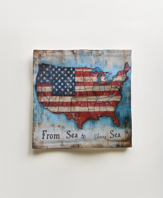 From Sea to Shining Sea Cocktail Napkin