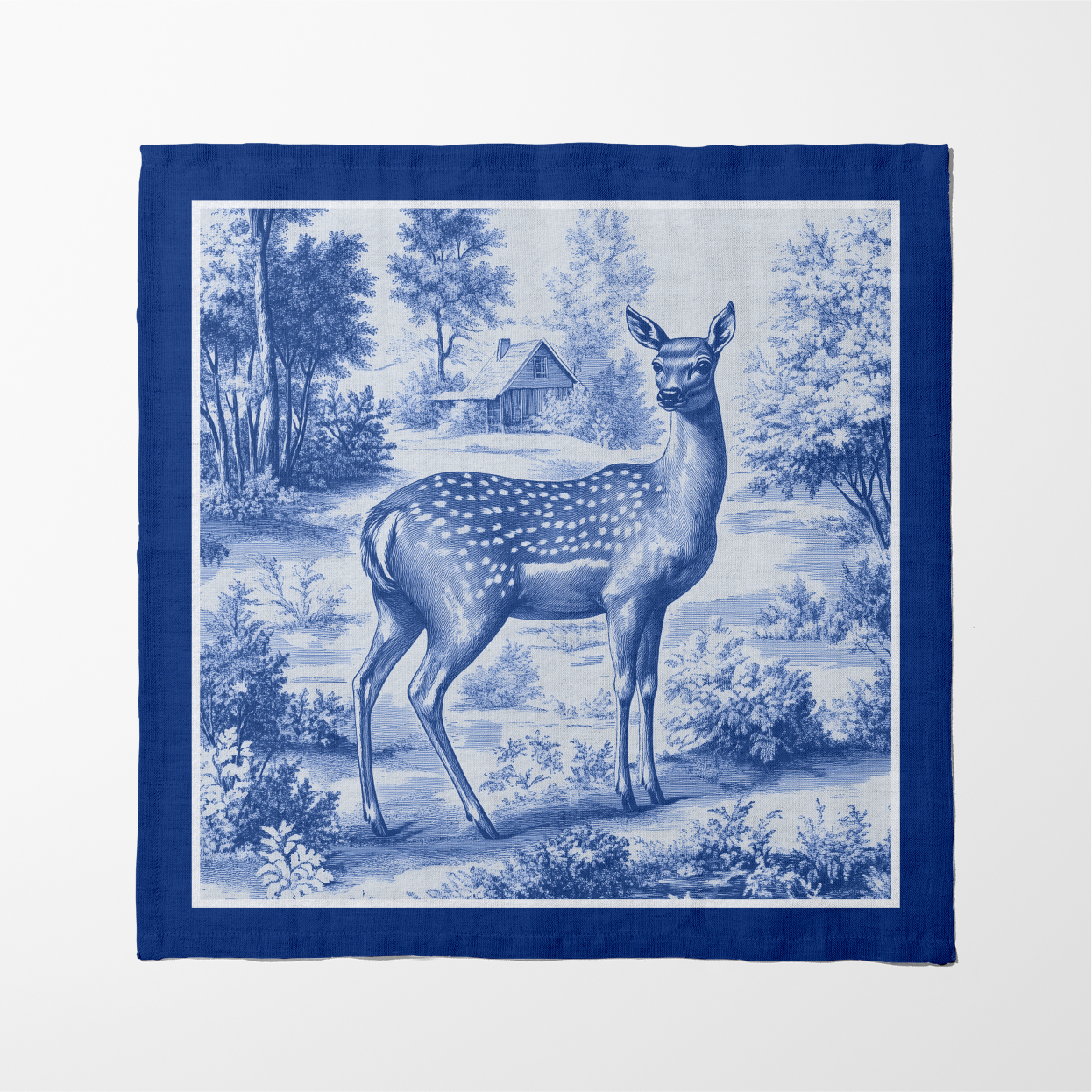 Doe Toile Napkin in China Blue