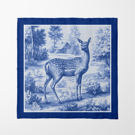 Doe Toile Napkin in China Blue