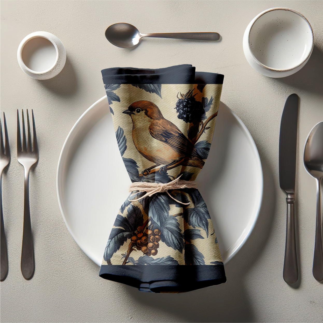 Wild Berry Garden Napkin in Classic