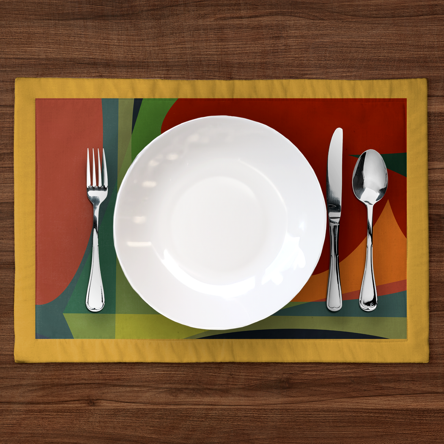 Big Shapes Placemat in Orange