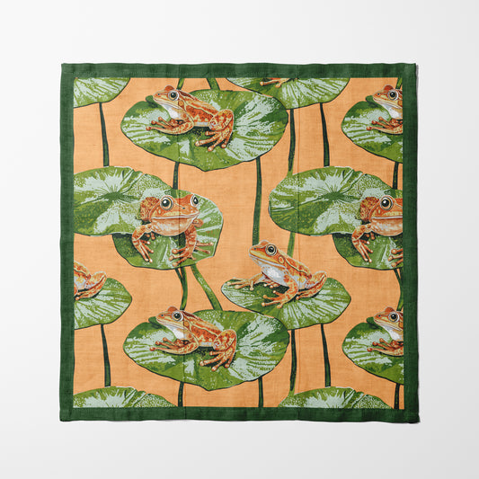 Frogs in Peach - Napkin