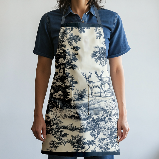 Deer Toile Apron