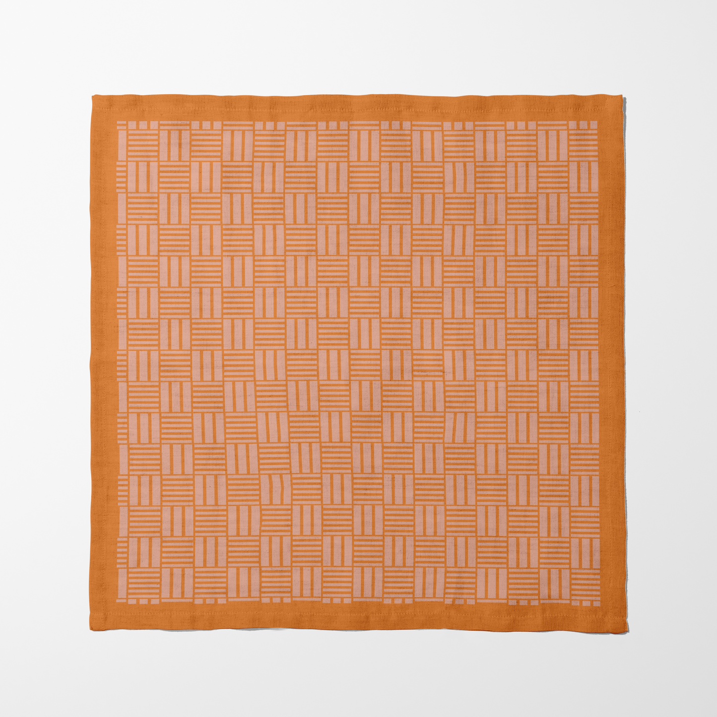 Checkered Stripes Napkin in Orange