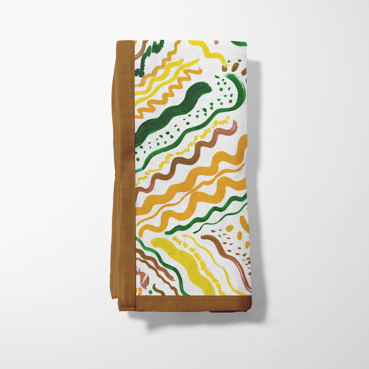 Lemon Corkscrew Napkin in Organic Cotton Voile