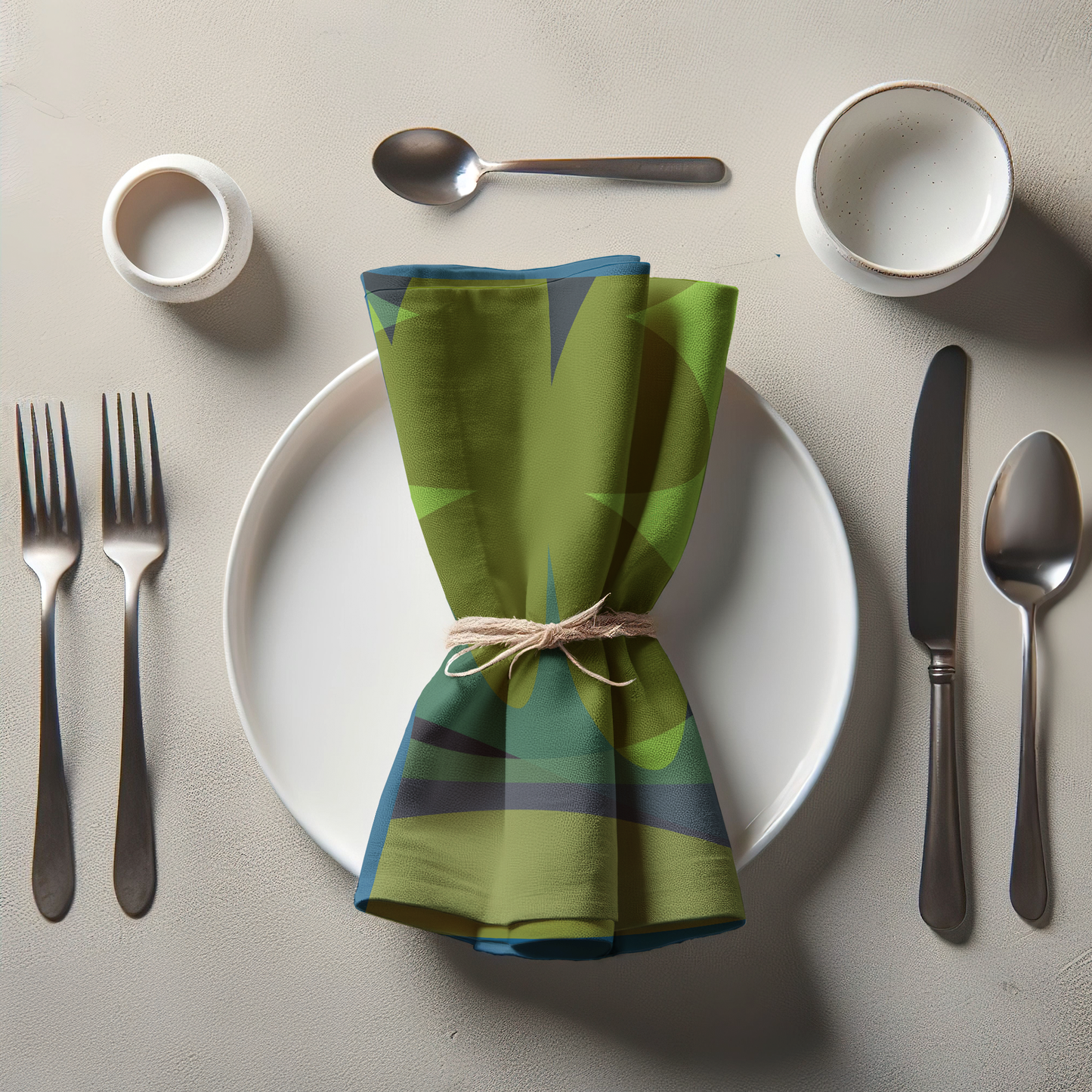 Big Shapes Napkin in Green