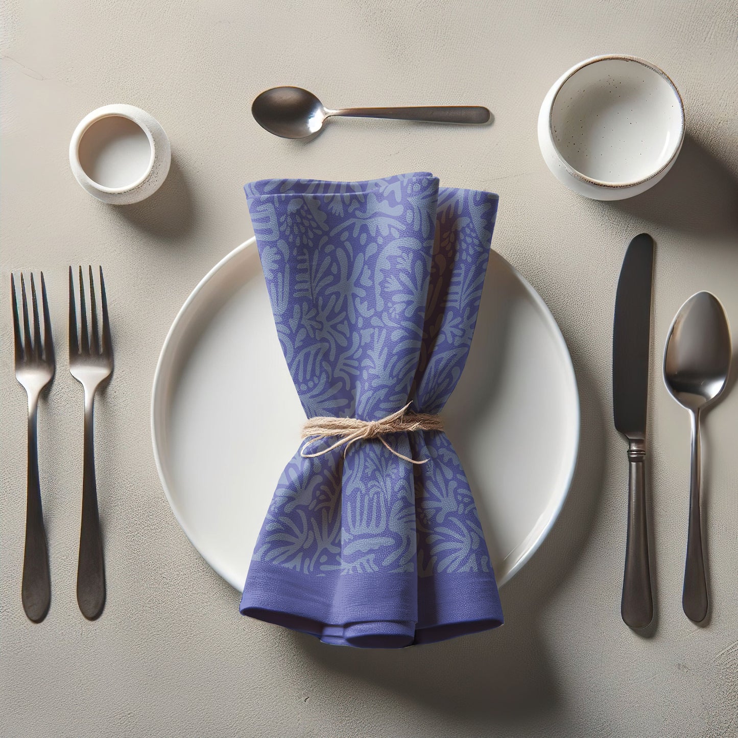Jazz Garden Napkin in Periwinkle Purple