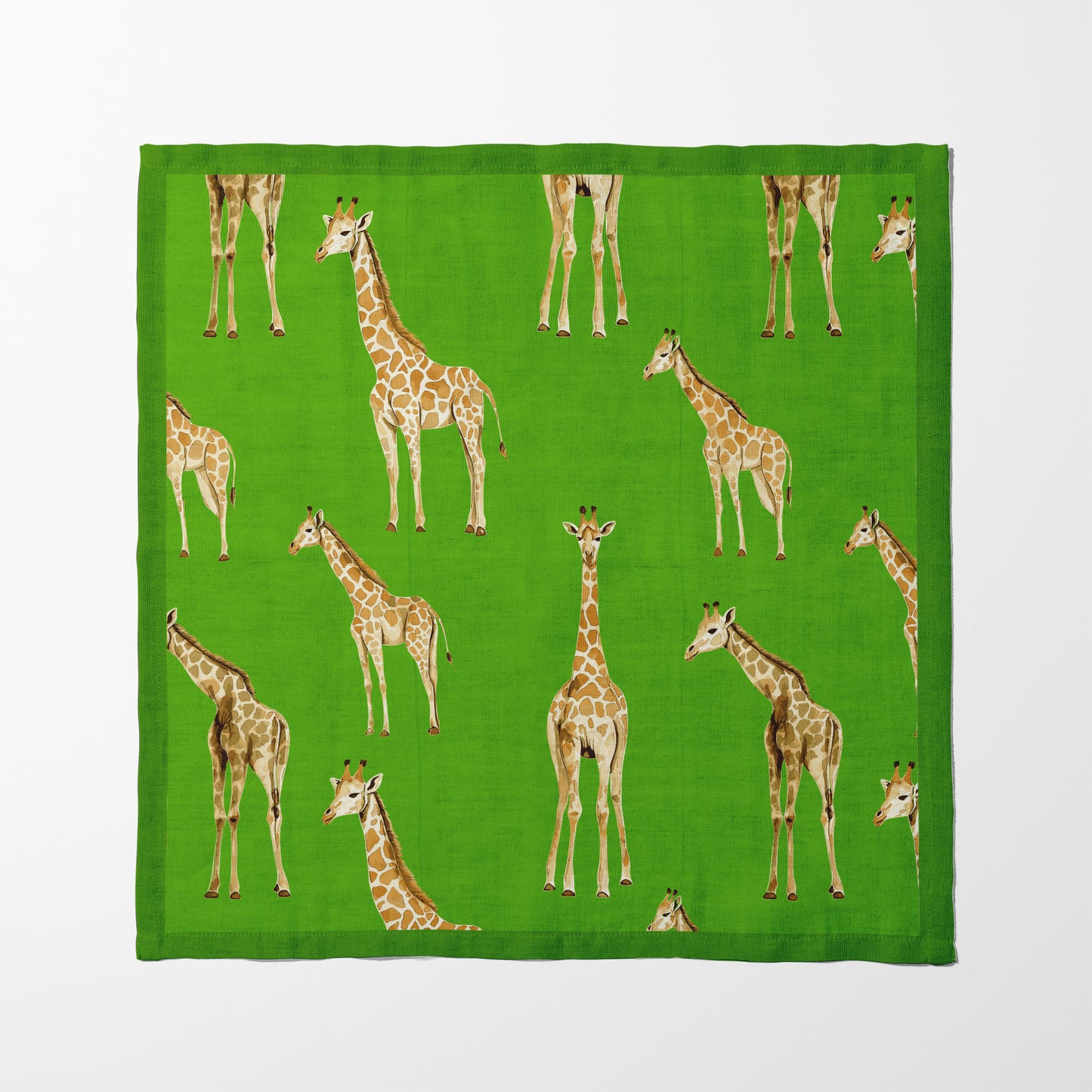 Napkin - Giraffes in Lime Green