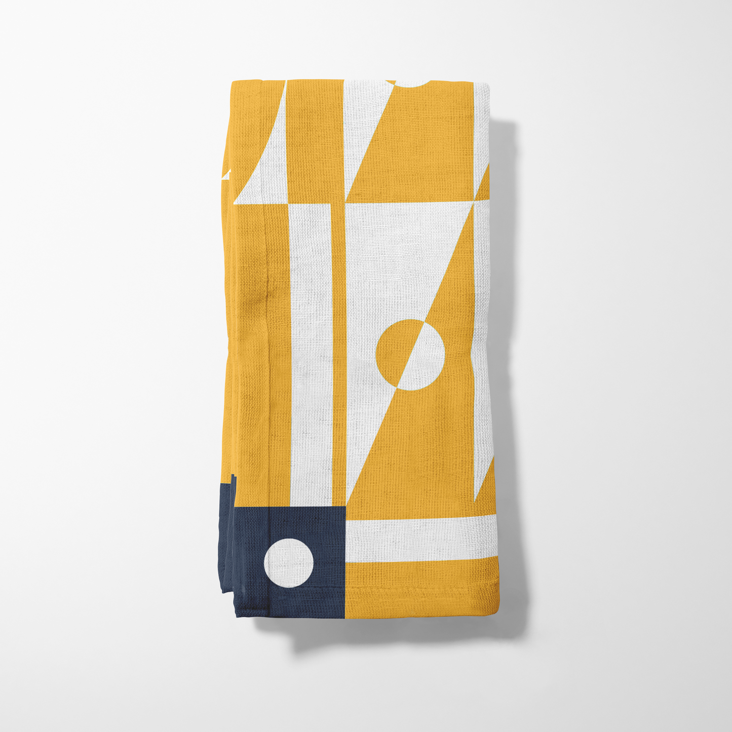 Yellow Backgammon Napkin in Lightweight Linen