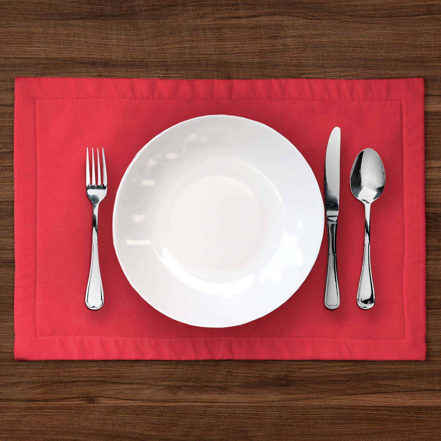 Mad Red Placemat - Lightweight Linen