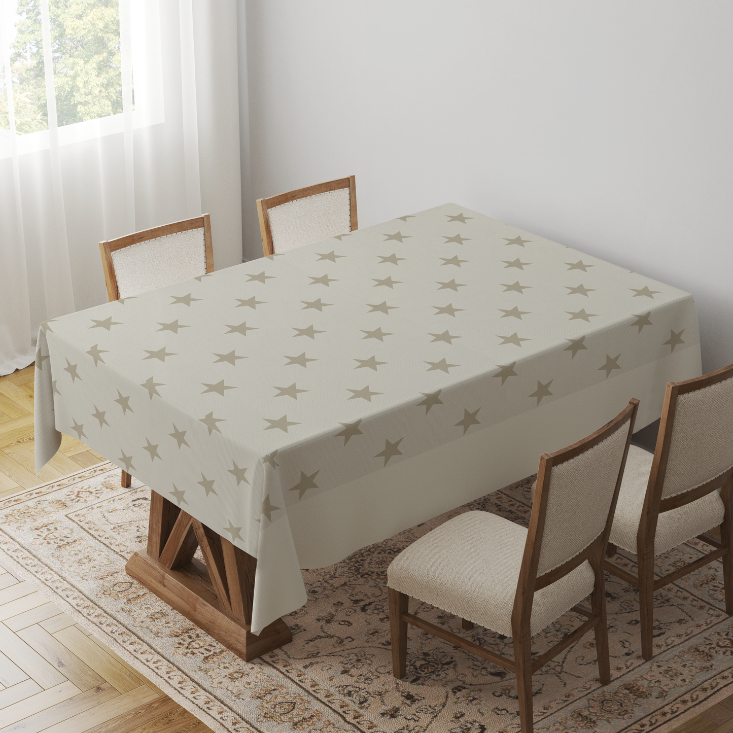 ONE Stars Tablecloth in Oyster