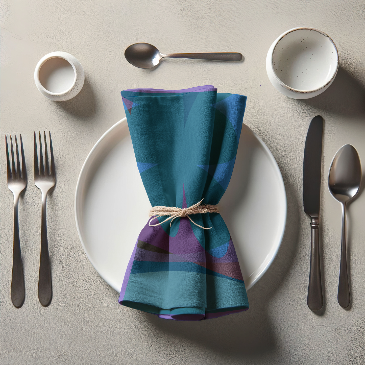 Big Shapes Napkin in Blue