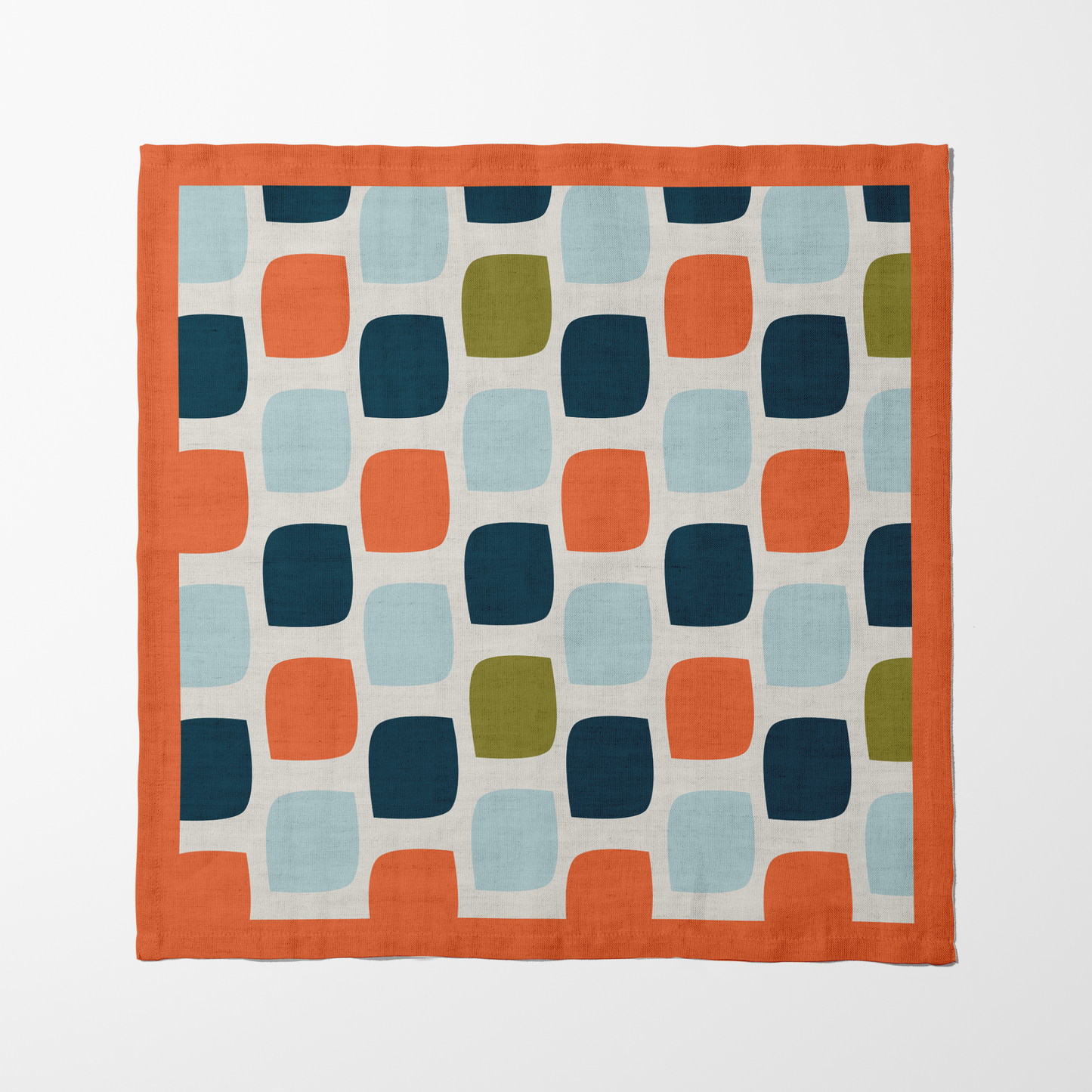 Squared Off Napkin in Orange