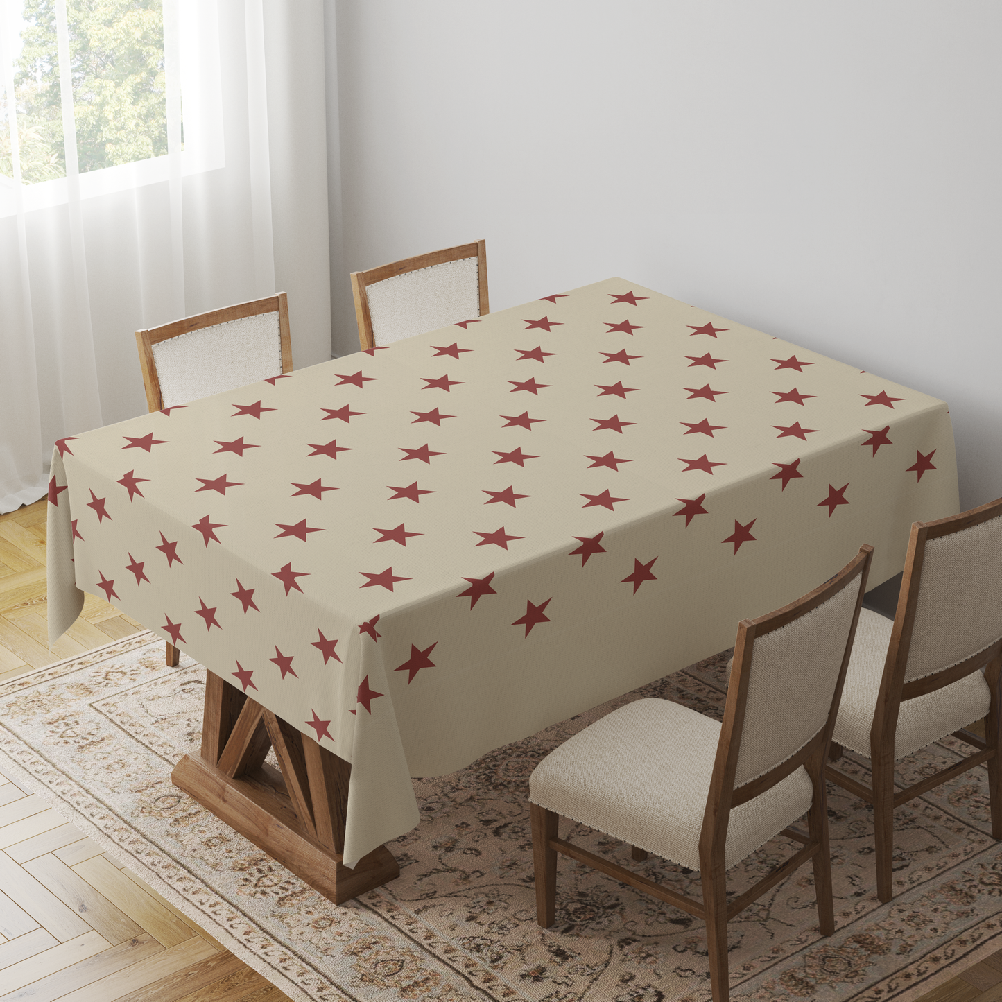 ONE Stars Tablecloth in Bisque