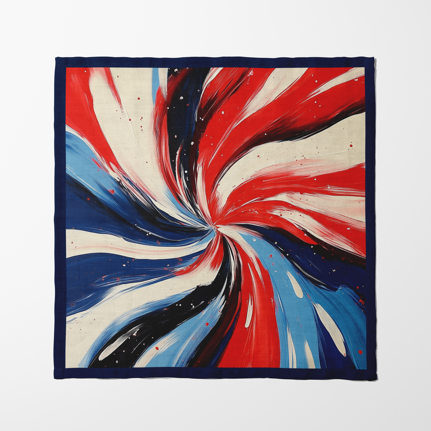 Red, White & Blue Swirls Napkin