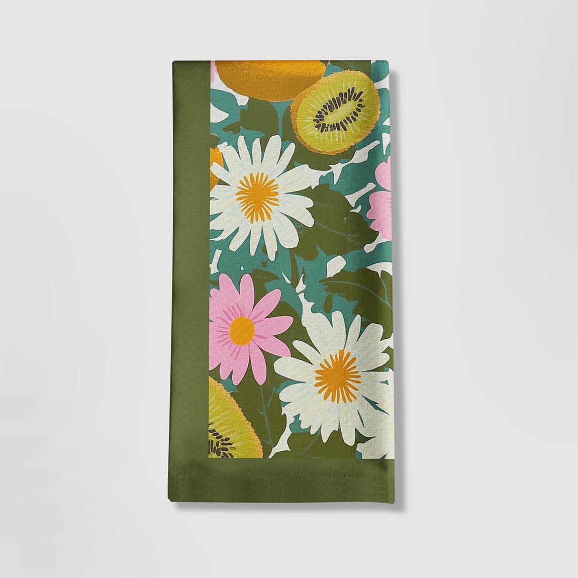 Kiwi Berry Tea Towel in Green