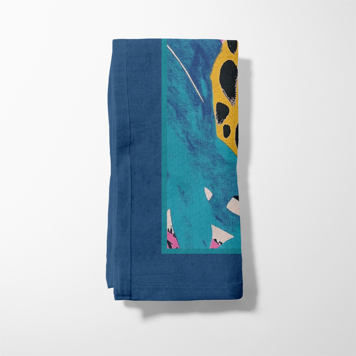 Feline Queen napkin in Classic Navy
