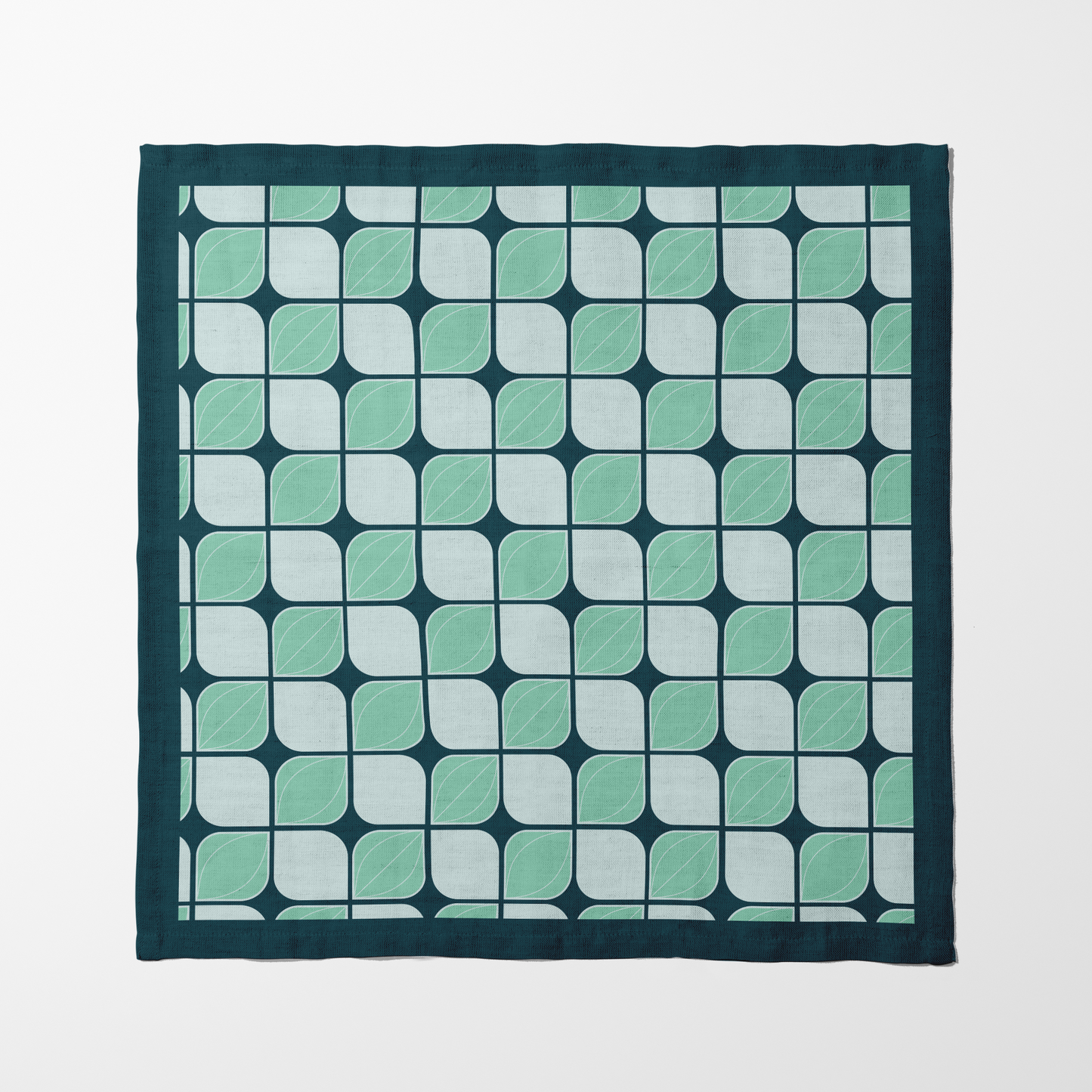Retro Bloom Napkin in Dark Teal