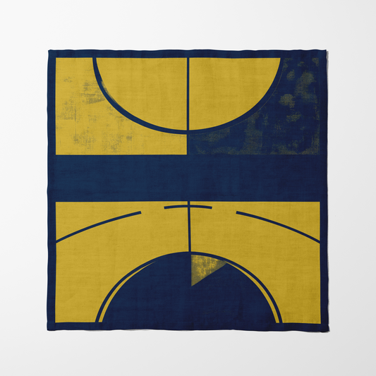 Maize and Blue Basketball Napkin