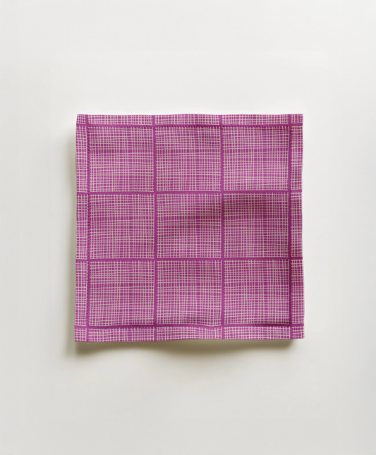 Magenta Hatch Cocktail Napkin