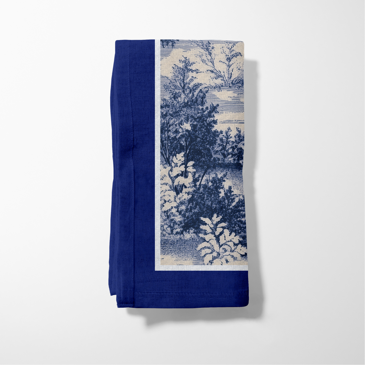 Doe Toile Napkin in Midnight Navy