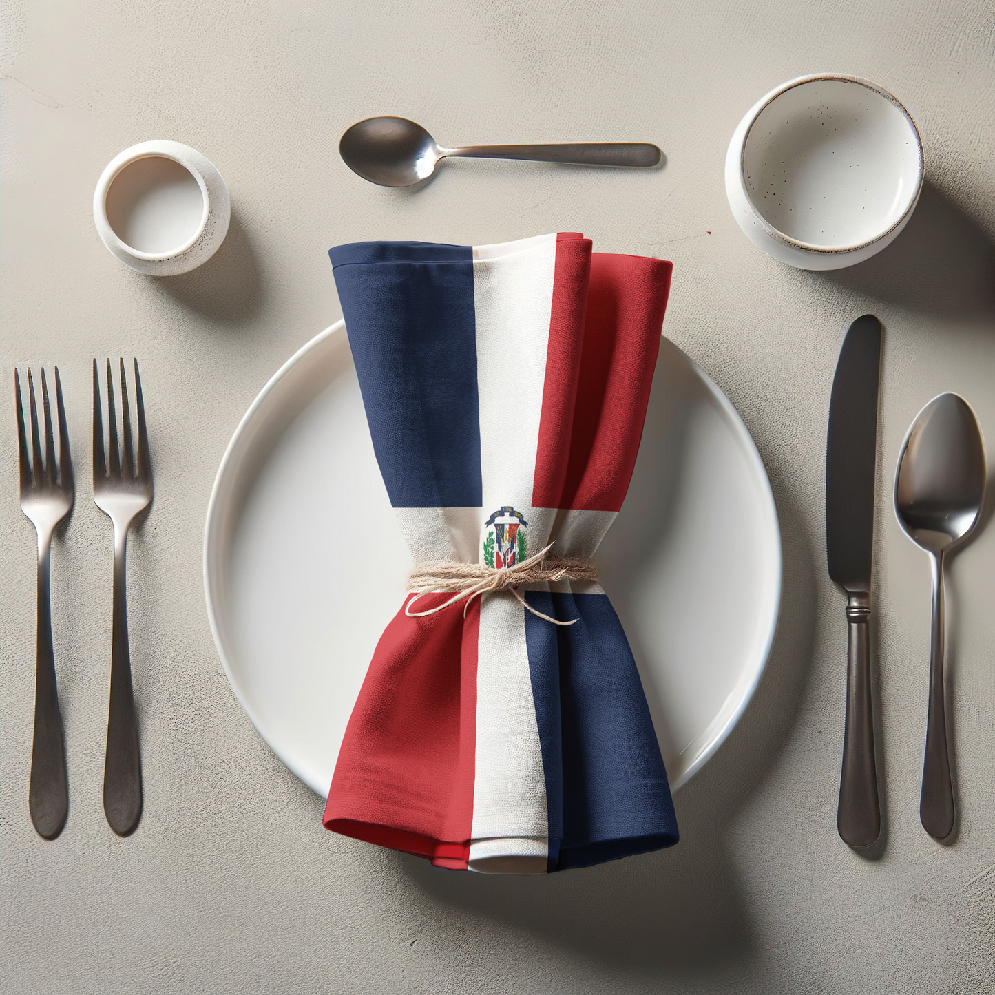 ONE Globe Napkin - Dominican Republic in Organic Cotton Voile