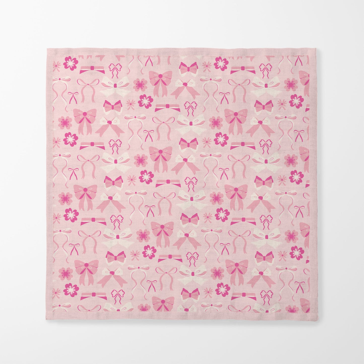 Pink Bows - Organic Cotton Voile