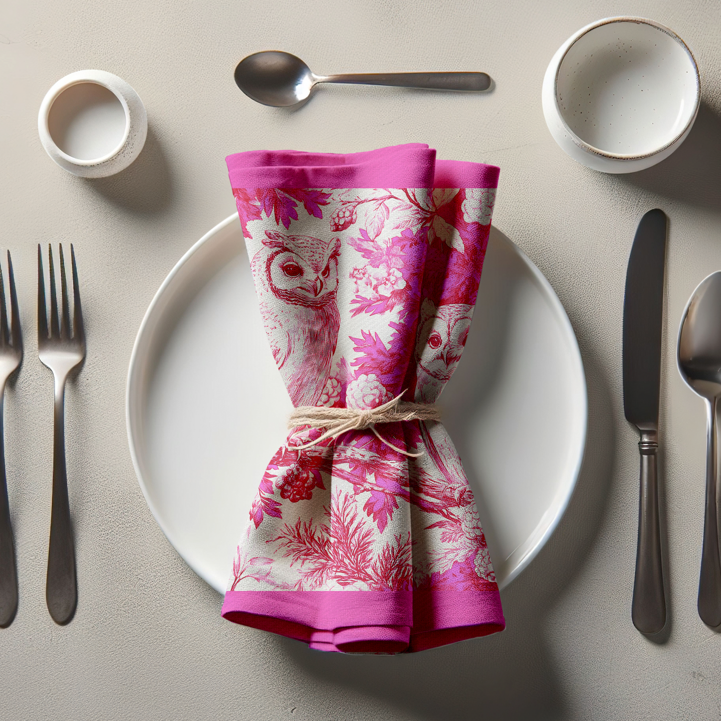 Woodland Perch Napkin in Dollhouse