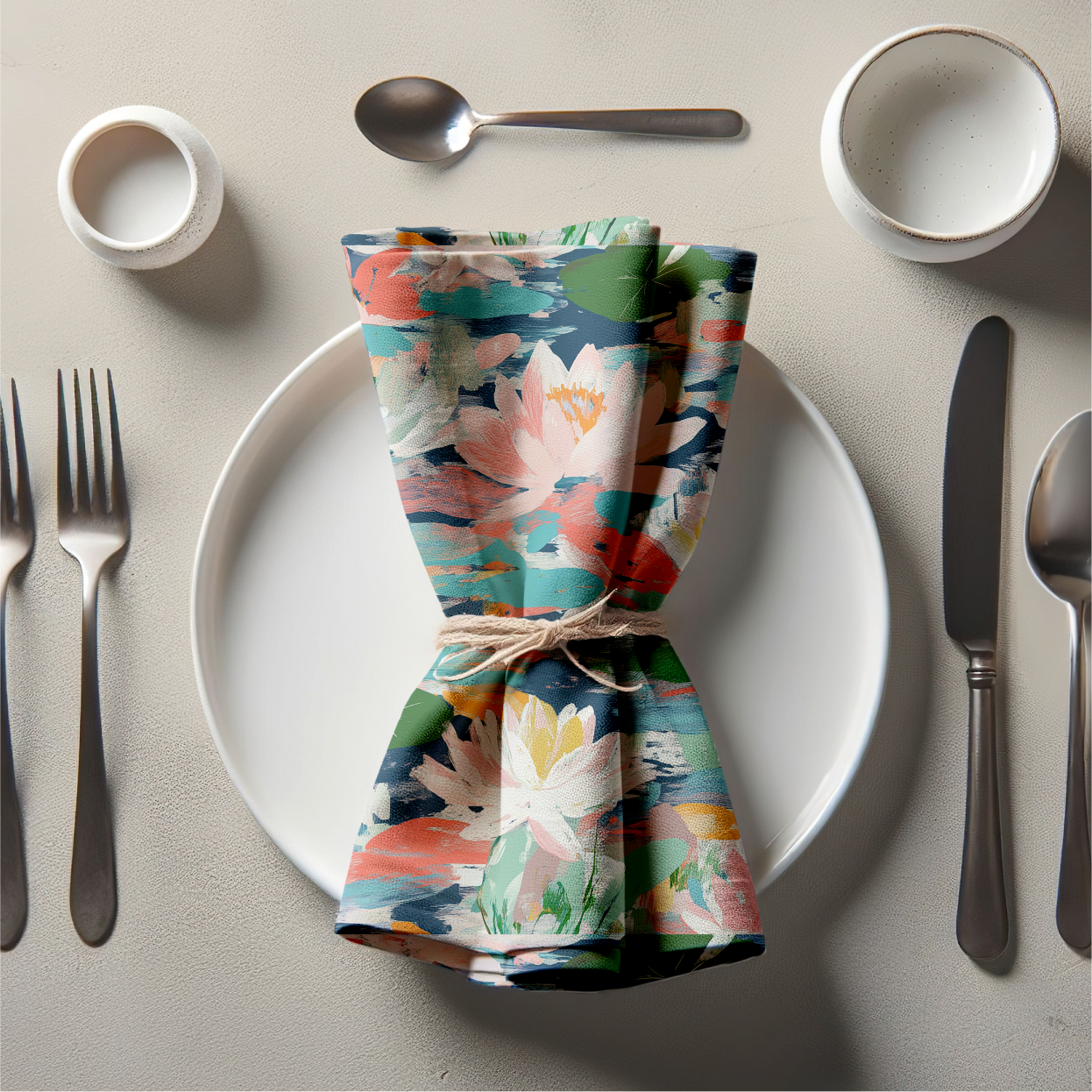 Giverny Gardens Napkin in Waterlily