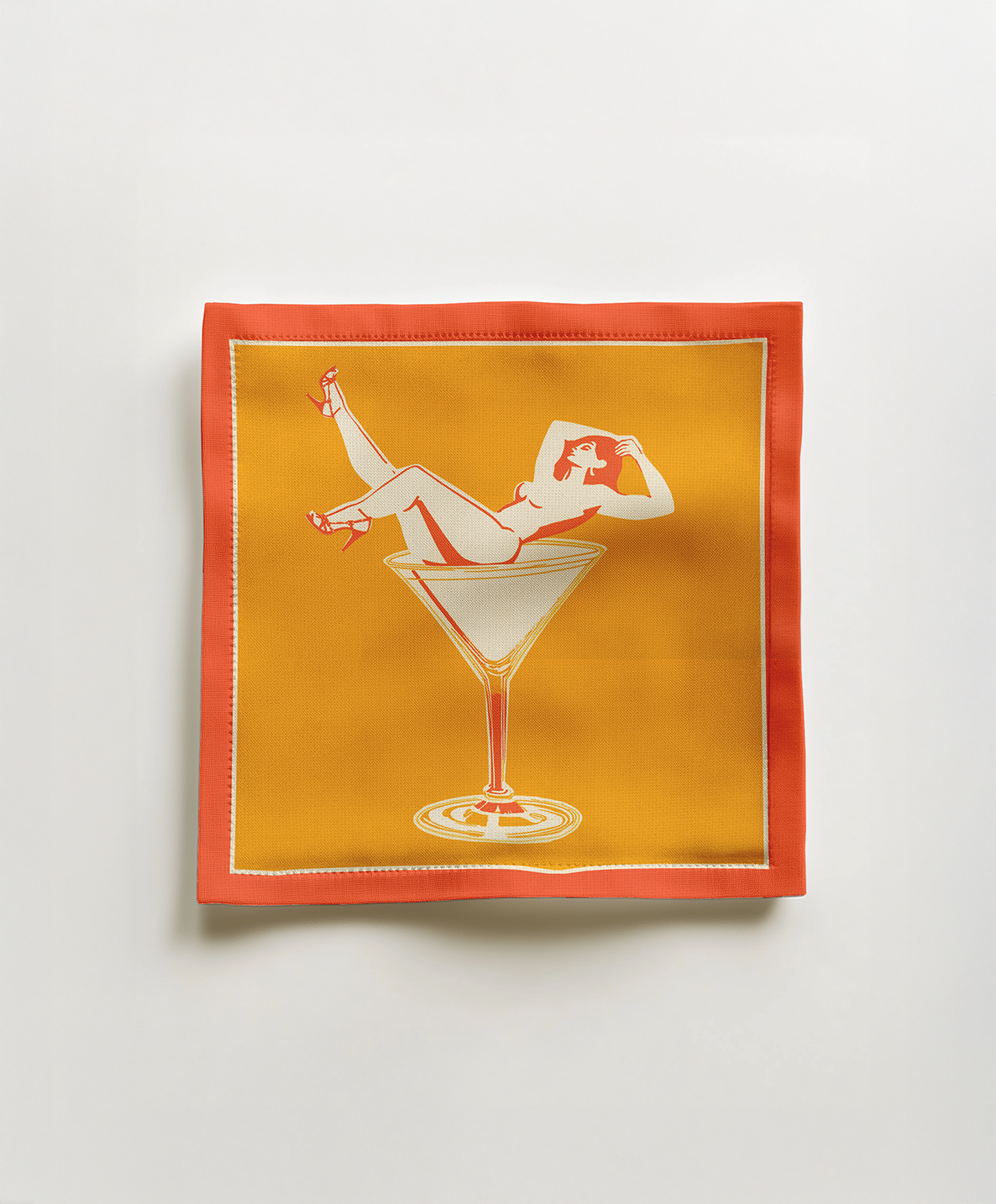 Cheers Darling Cocktail Napkin in Tequila Sunrise