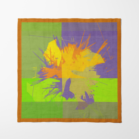 Flower Burst Napkin in Yellow in Lightweight Linen
