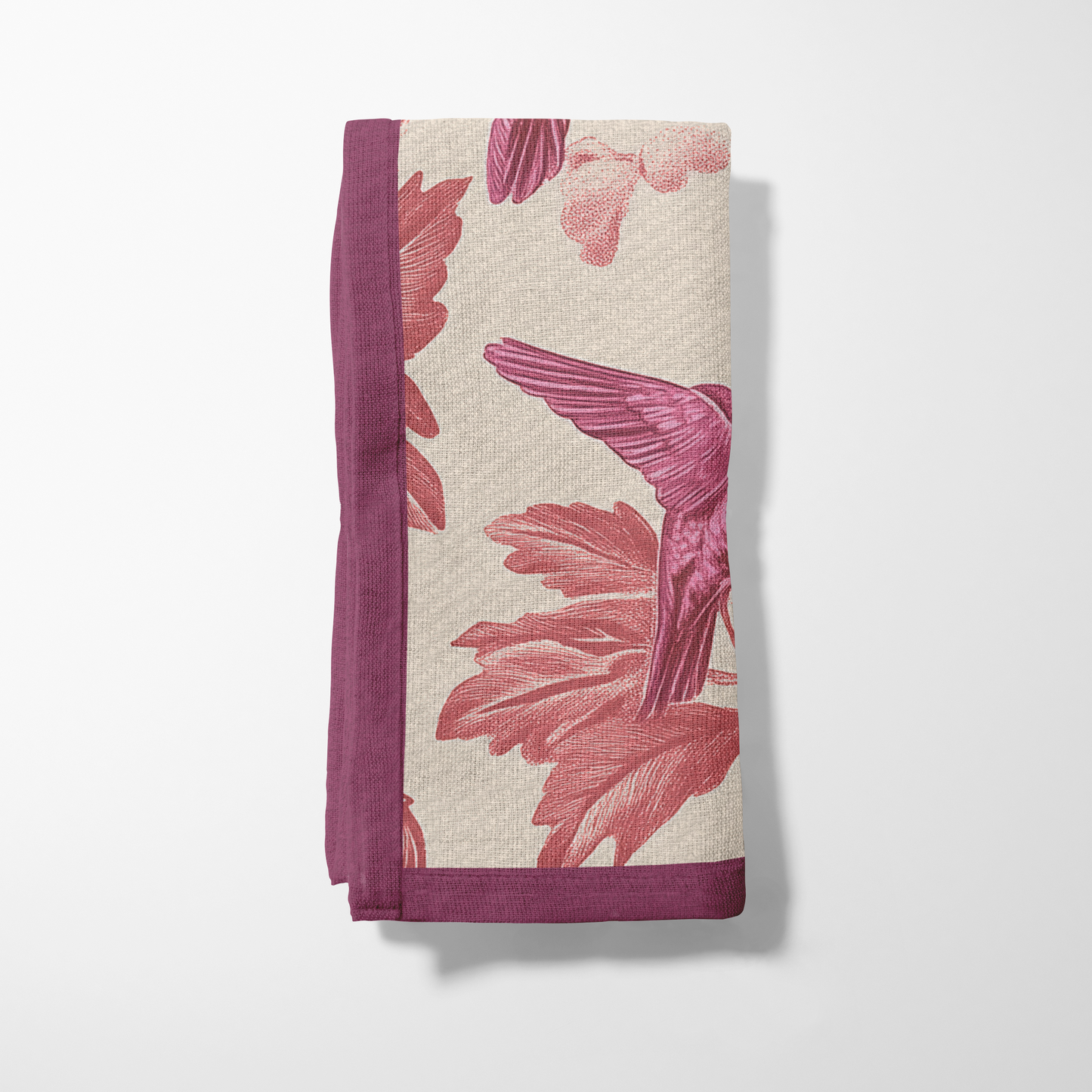 Poppy Bird Ballet Napkin in Faded Petal