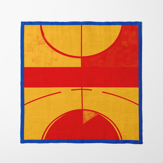Crimson Red and Blue Basketball Napkin