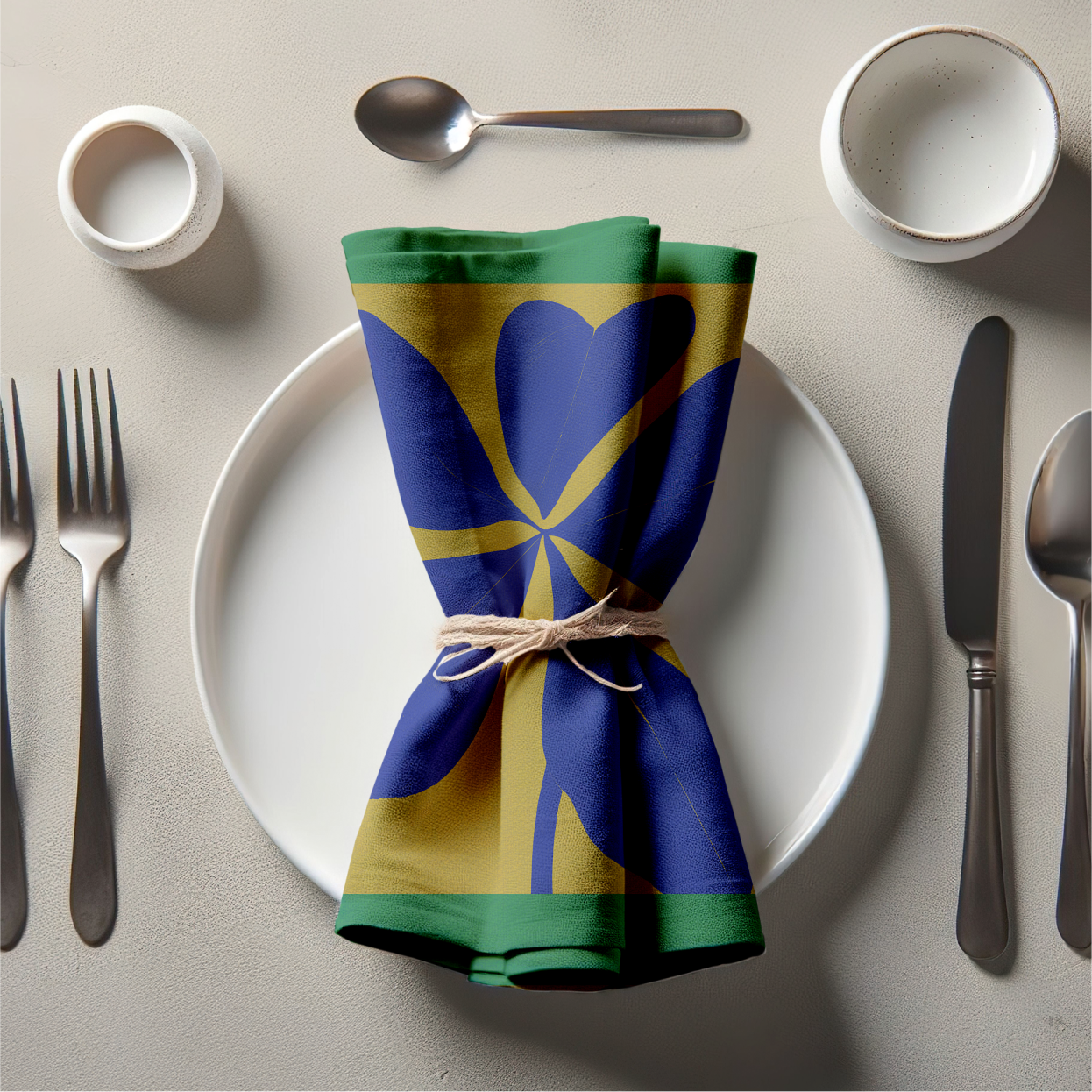 Plumeria Napkin in Spring Dijon