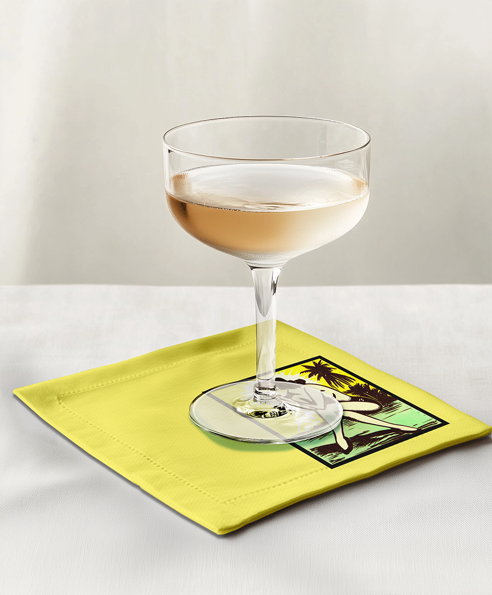Matchbook Muse Cocktail Napkin in Cindy Canary
