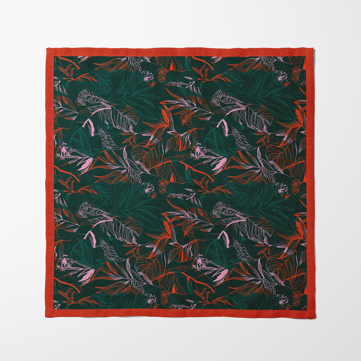 Camouflage Palms Napkin in Organic Cotton Voile