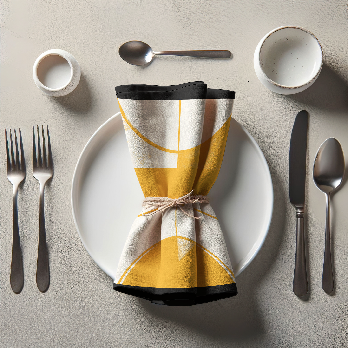 Black and Gold Basketball Napkin
