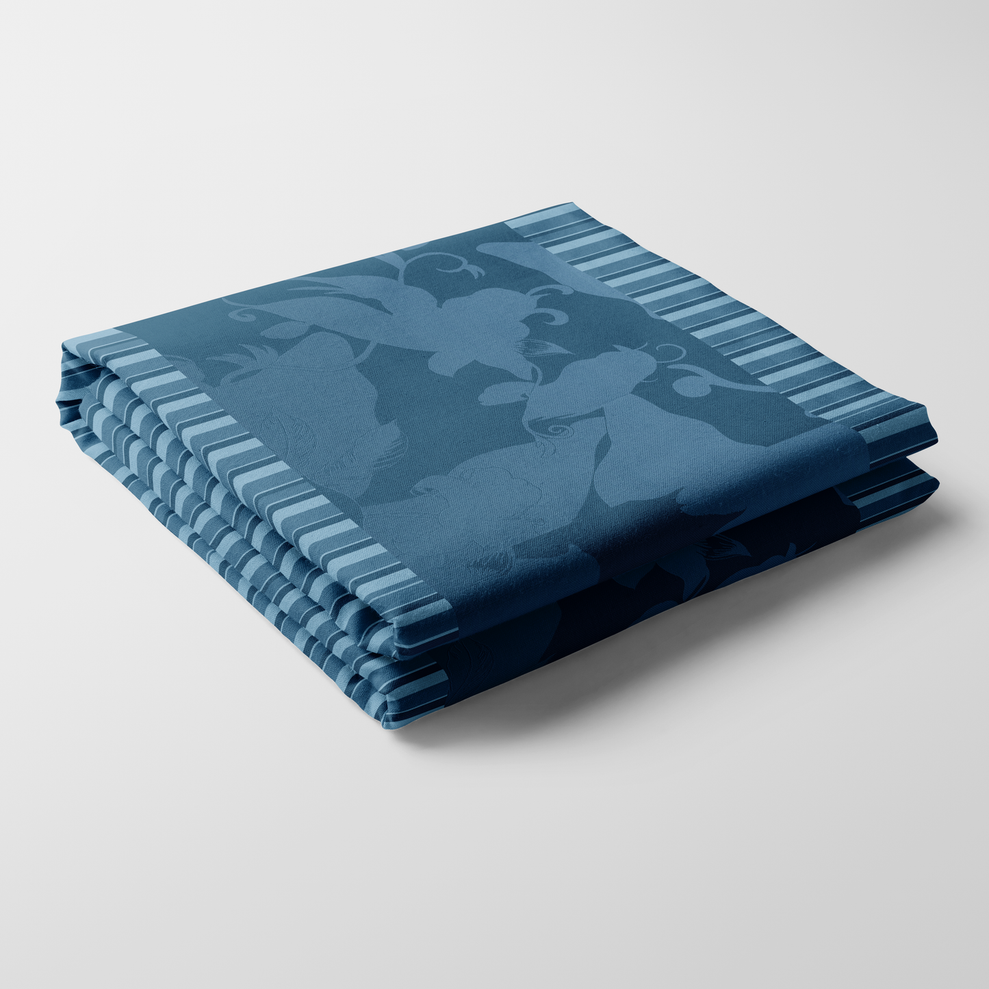 Tropical Paissage Tablecloth in Dark Blue