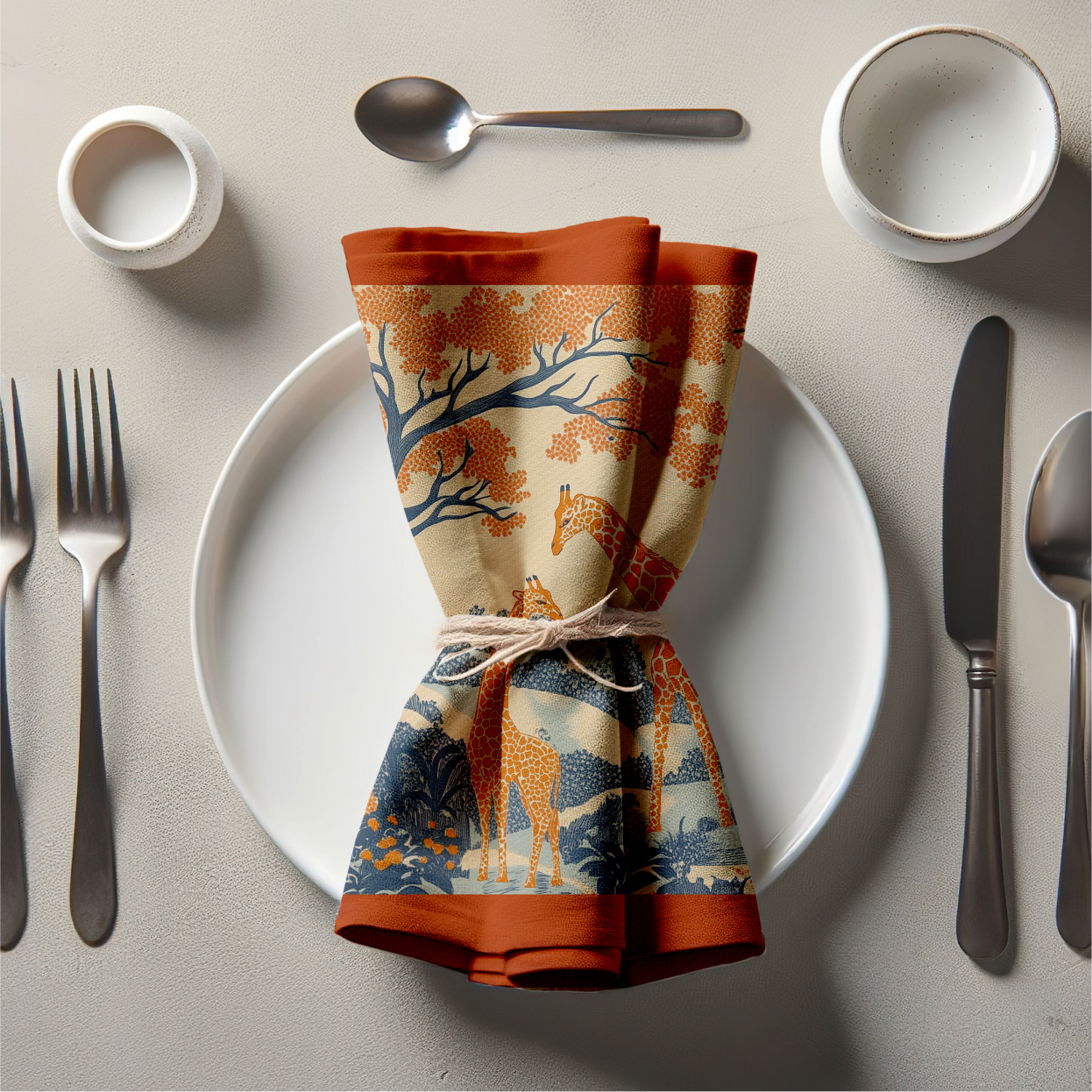 Amber Savanna Napkin in Rust