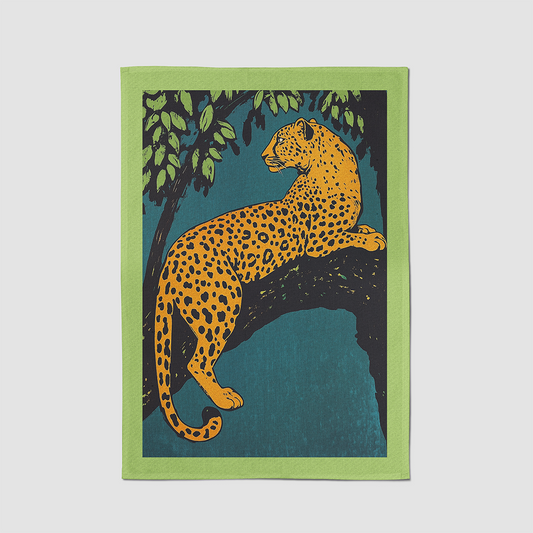 Vintage Leopard Tea Towel